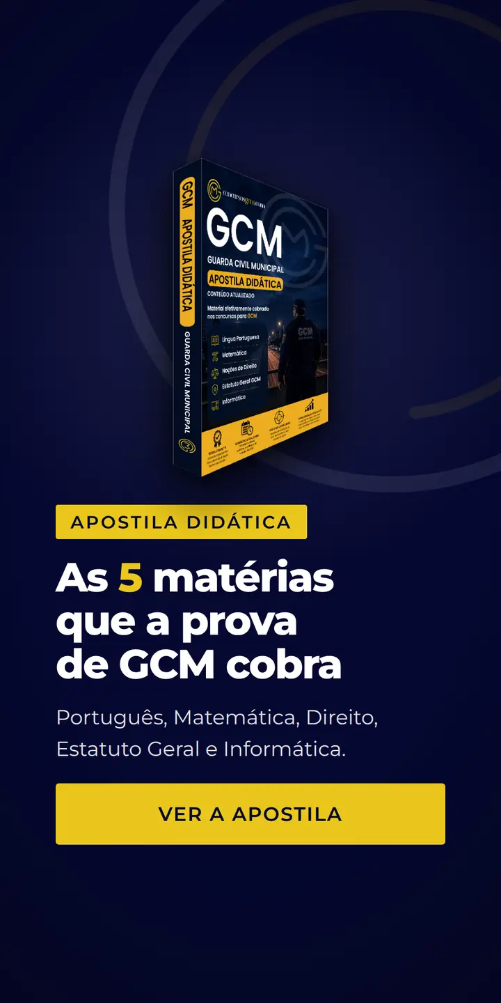 As 5 matérias que a prova de GCM cobra — Apostila Didática GCM